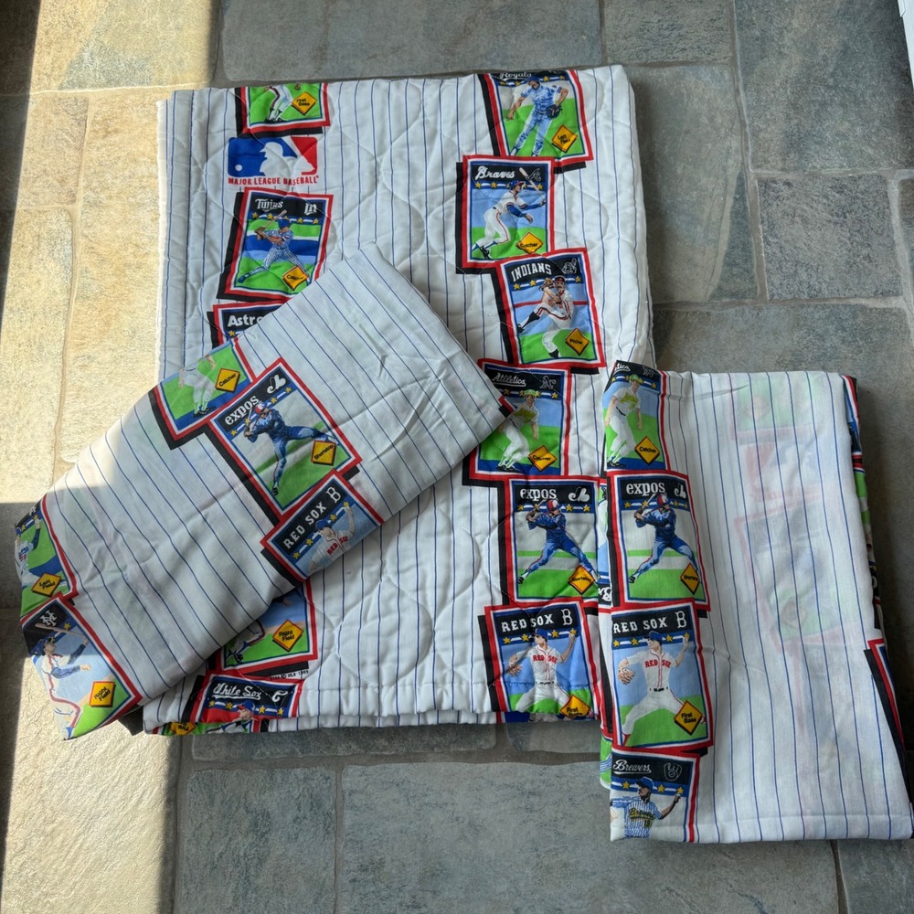 Vintage 1989 MLB Baseball Cards Toddler Bed Set w/ Montreal Expos Pristine RARE - Picture 2 of 5